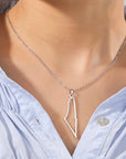 Palestine Map Necklace Stainless Steel Unisex - Ergosalah - Ergonomic padded prayer mat for knee support