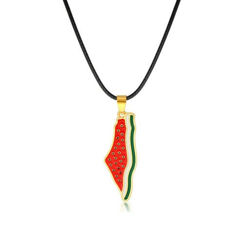 Palestine Watermelon Necklace Cord edition - Ergosalah - Ergonomic padded prayer mat for knee support