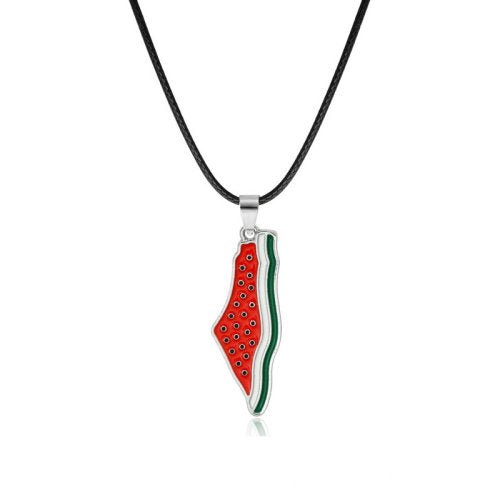 Palestine Watermelon Necklace Cord edition - Ergosalah - Ergonomic padded prayer mat for knee support