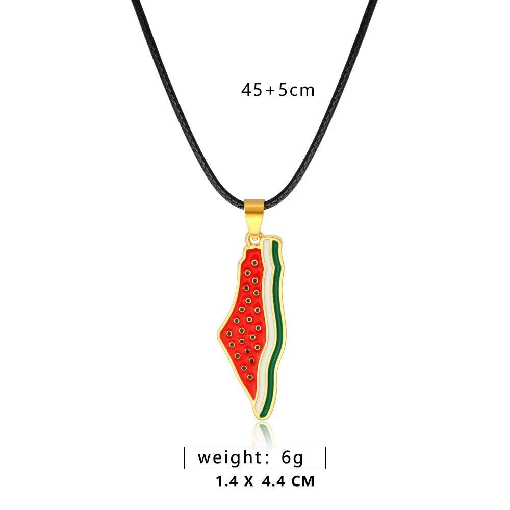 Palestine Watermelon Necklace Cord edition - Ergosalah - Ergonomic padded prayer mat for knee support