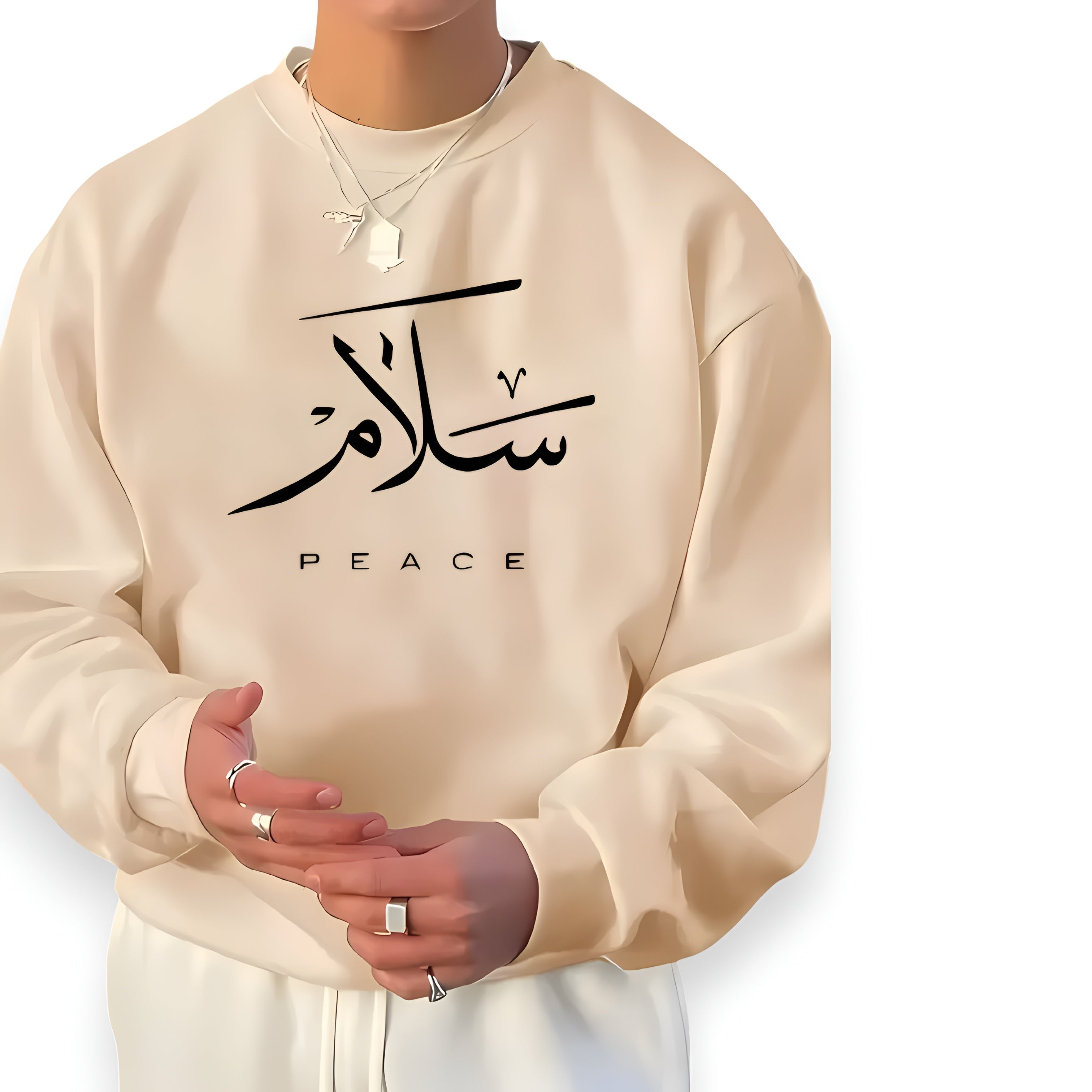 Peace Sweater (Unisex) | Front Print - Ergosalah - Ergonomic padded prayer mat for knee support