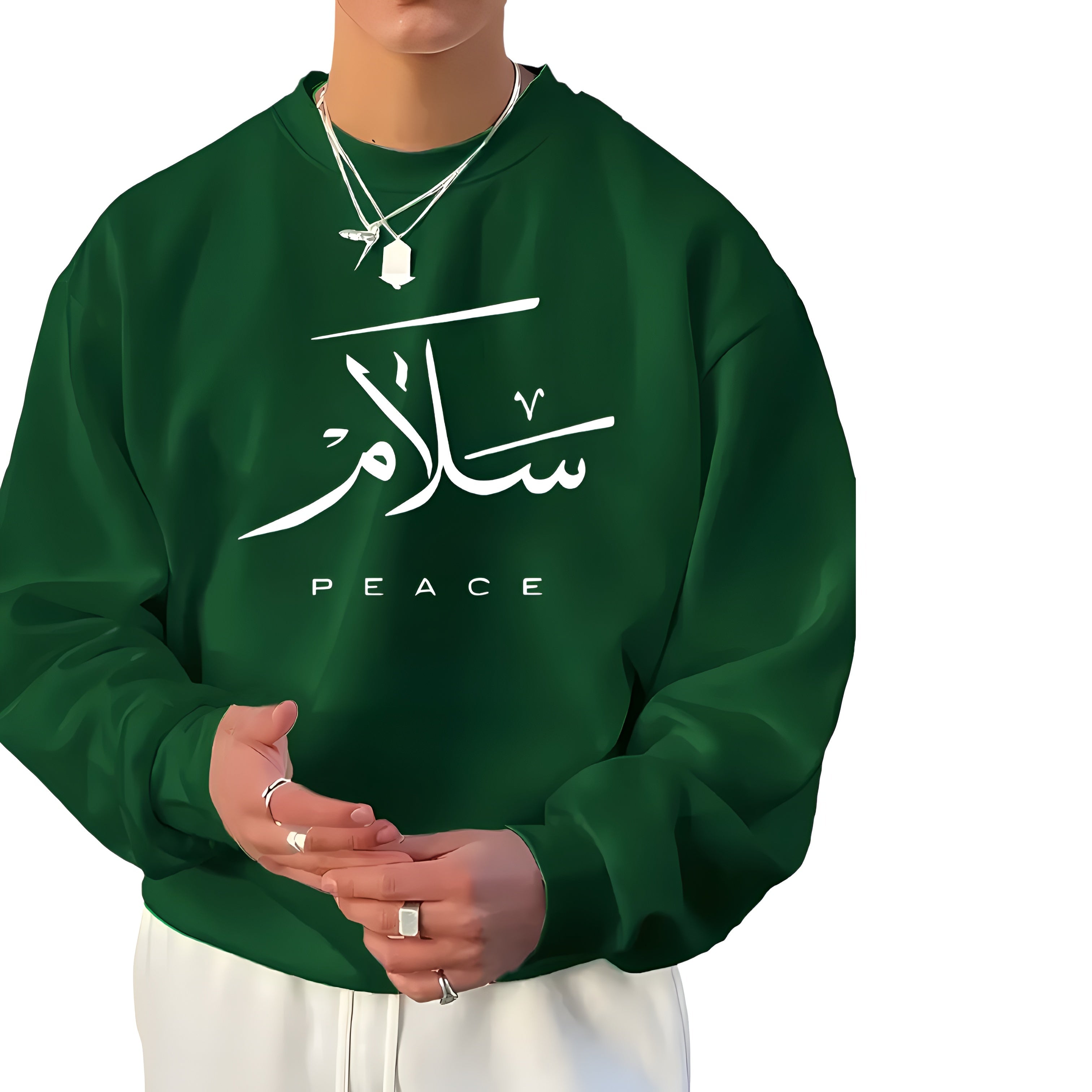 Peace Sweater (Unisex) | Front Print - Ergosalah - Ergonomic padded prayer mat for knee support