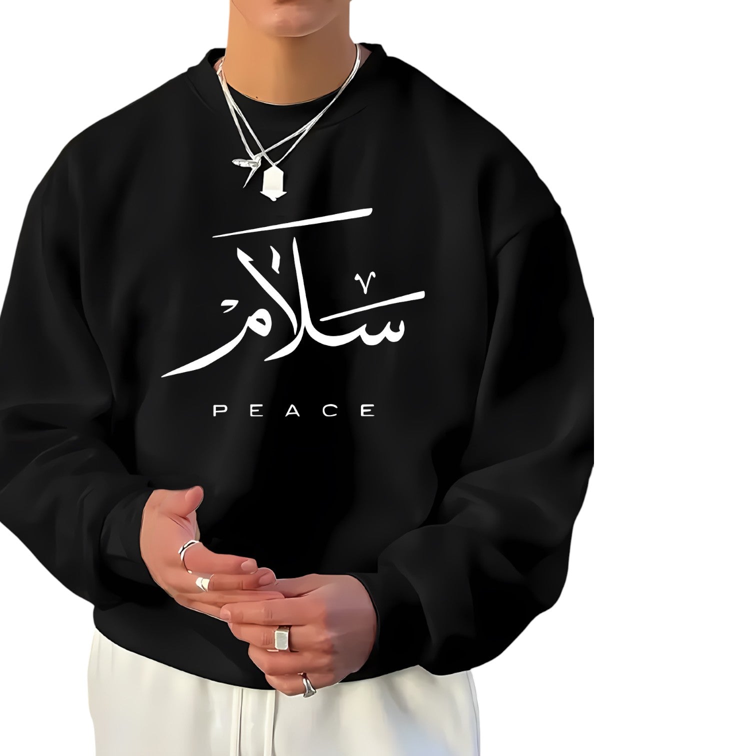 Peace Sweater (Unisex) | Front Print - Ergosalah - Ergonomic padded prayer mat for knee support