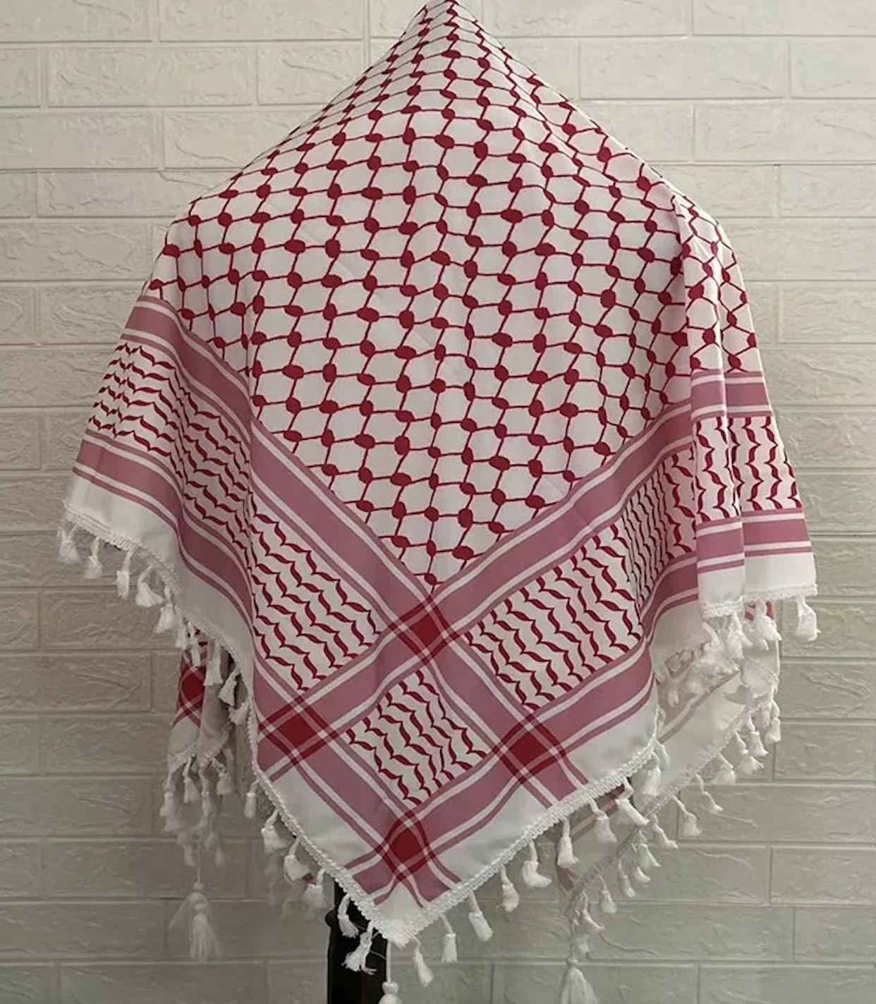 Red Keffiyeh Scarf - Ergosalah - Ergonomic padded prayer mat for knee support