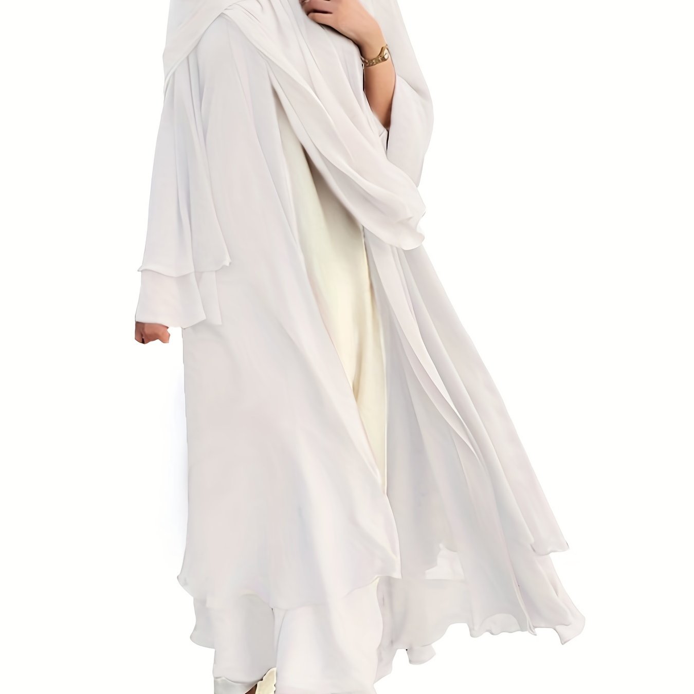 Sara - Chiffon Abaya (Without Hijab) - Ergosalah - Ergonomic padded prayer mat for knee support