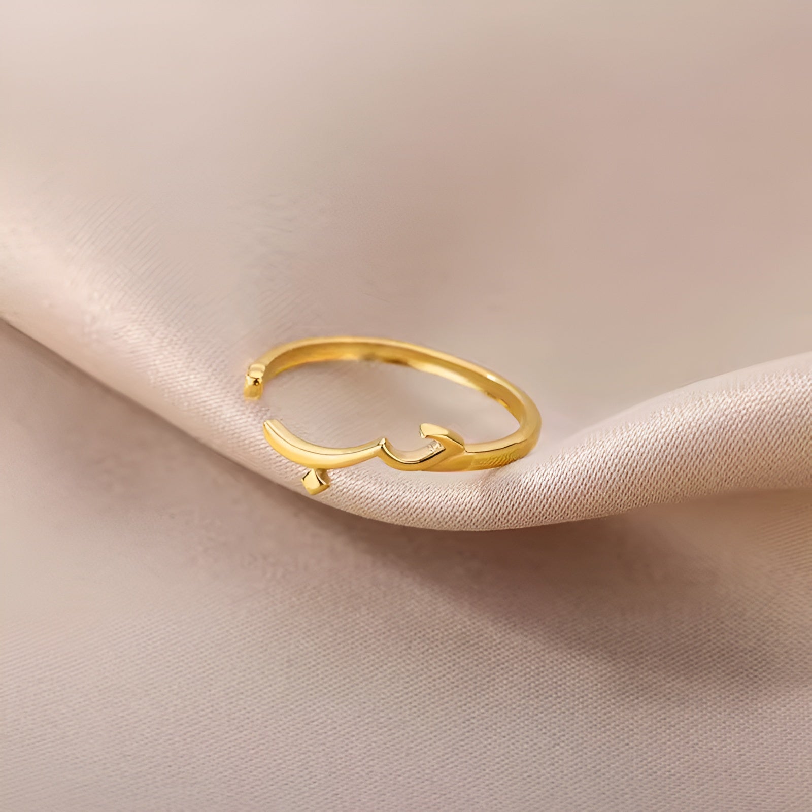 Stainless Steel Arabic Love Ring - Ergosalah - Ergonomic padded prayer mat for knee support