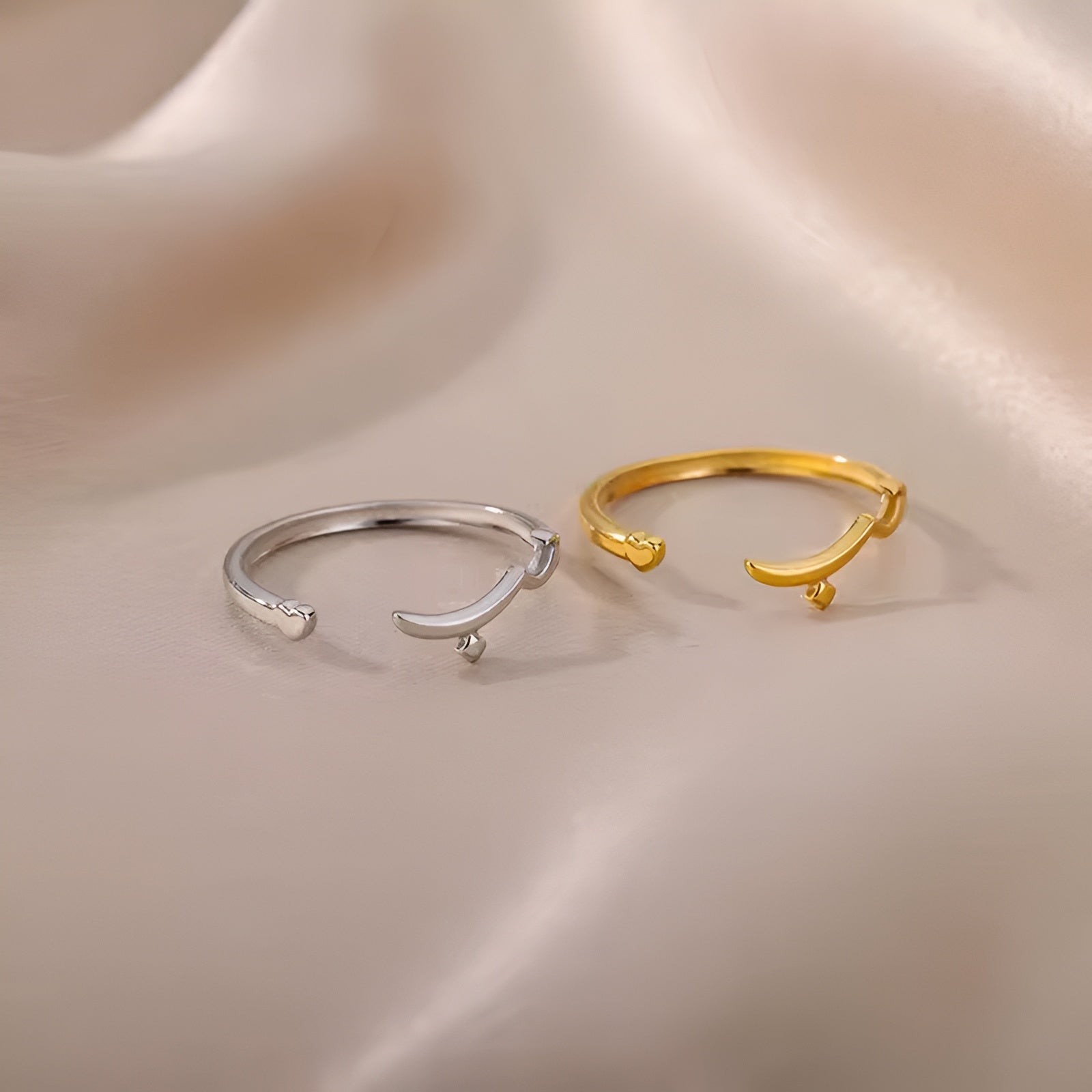 Stainless Steel Arabic Love Ring - Ergosalah - Ergonomic padded prayer mat for knee support