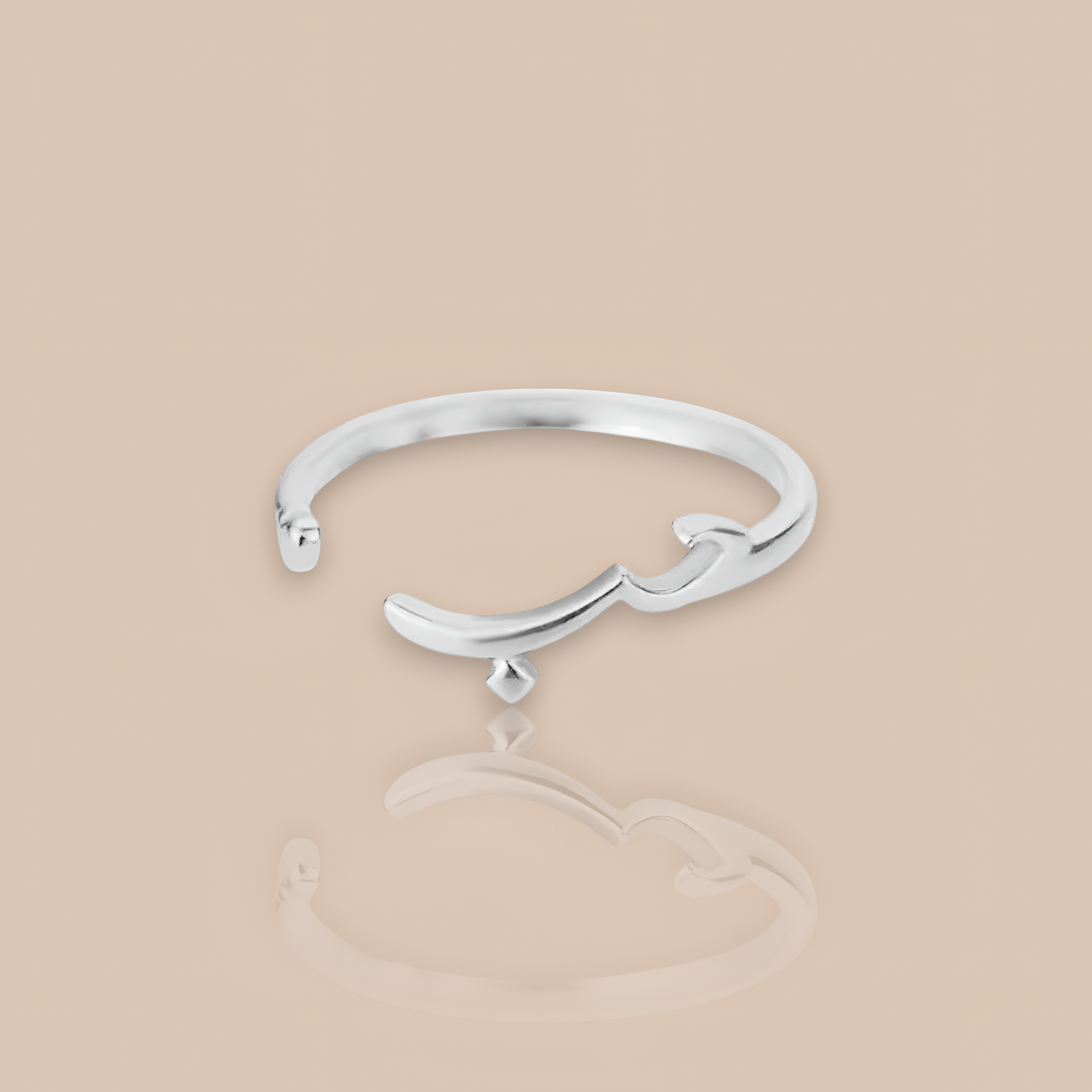 Stainless Steel Arabic Love Ring - Ergosalah - Ergonomic padded prayer mat for knee support