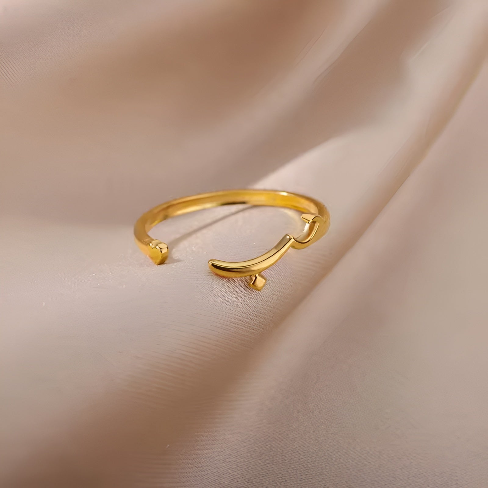 Stainless Steel Arabic Love Ring - Ergosalah - Ergonomic padded prayer mat for knee support