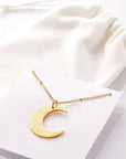 Stainless Steel Moon Pendant Necklace - Ergosalah - Ergonomic padded prayer mat for knee support