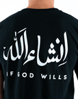 T-shirt Unisex | Insha allah | Front and back | Oversized - Ergosalah - Ergonomic padded prayer mat for knee support