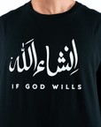 T-shirt Unisex | Insha allah | Front | Oversized - Ergosalah - Ergonomic padded prayer mat for knee support