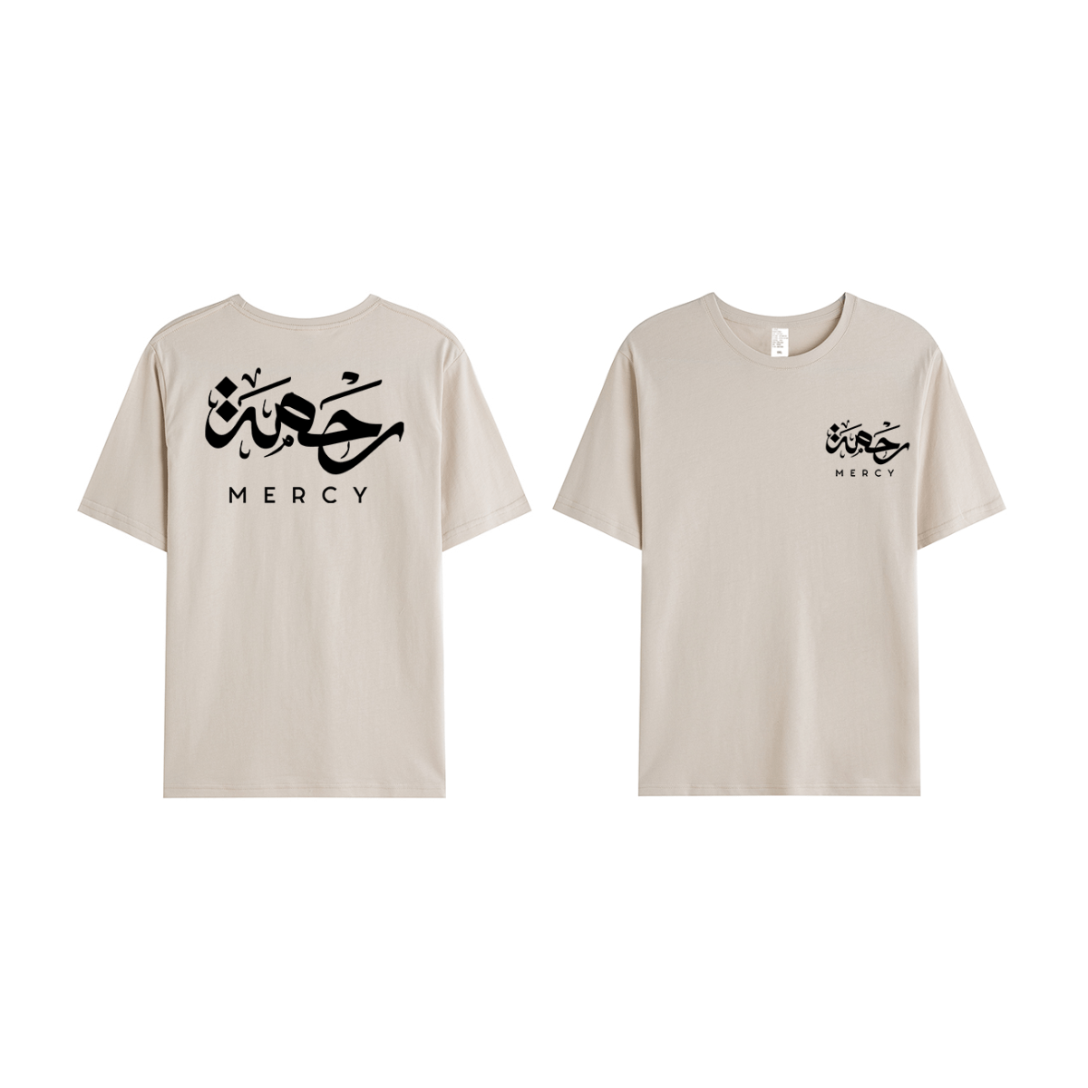 T-shirt Unisex | Rahma Mercy | Front and back - Ergosalah - Ergonomic padded prayer mat for knee support