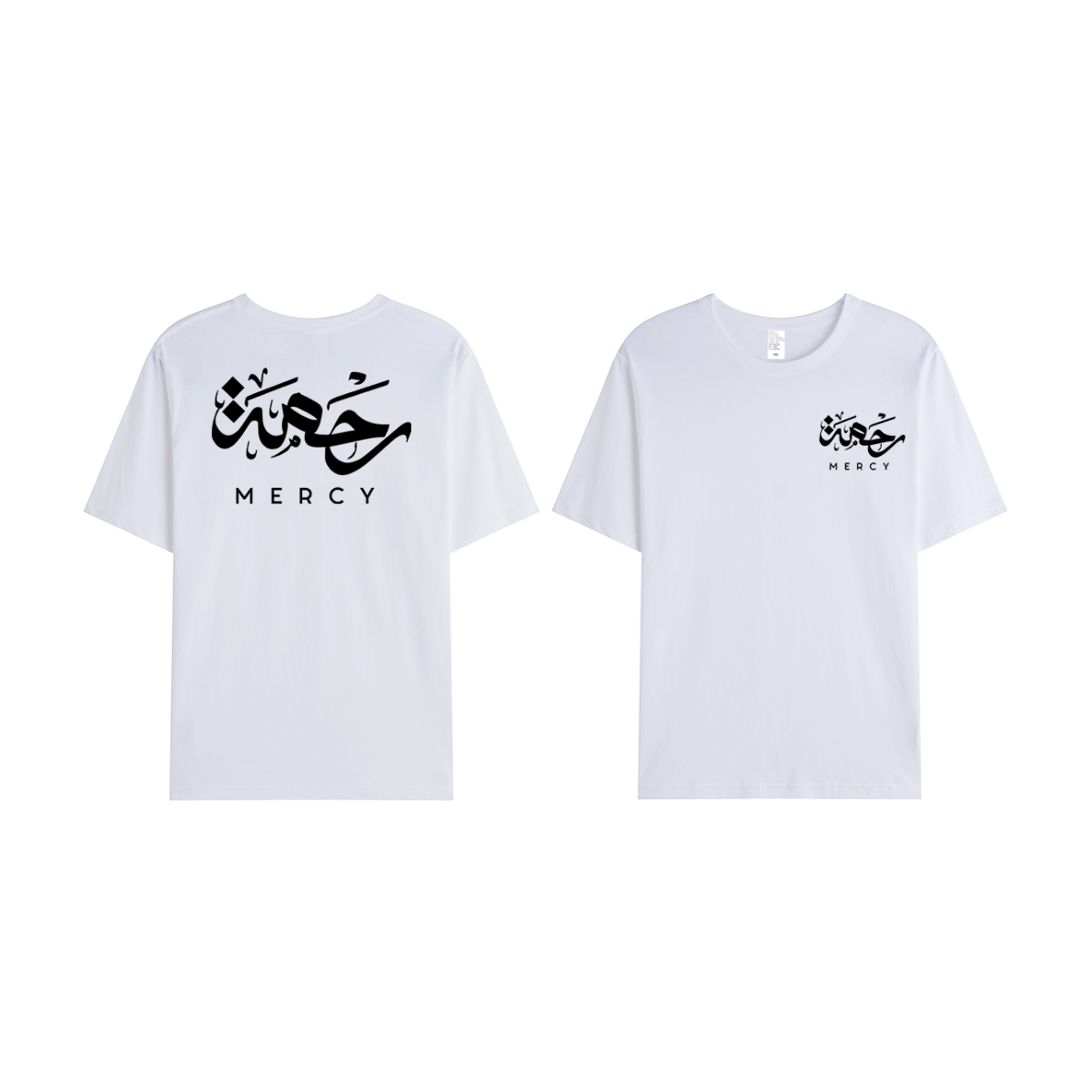 T-shirt Unisex | Rahma Mercy | Front and back - Ergosalah - Ergonomic padded prayer mat for knee support