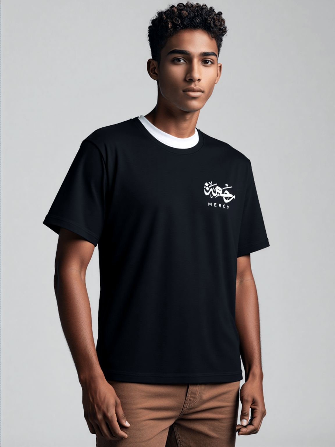 T-shirt Unisex | Rahma Mercy | Front and back - Ergosalah - Ergonomic padded prayer mat for knee support