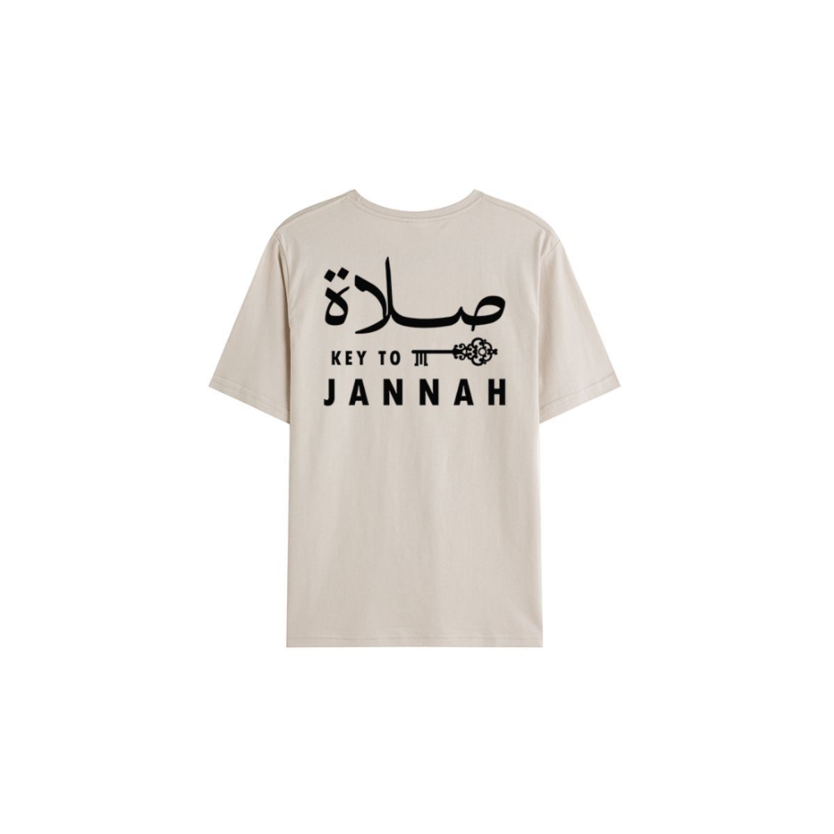 T-shirt Unisex | Salah – Key to Jannah | Back - Ergosalah - Ergonomic padded prayer mat for knee support