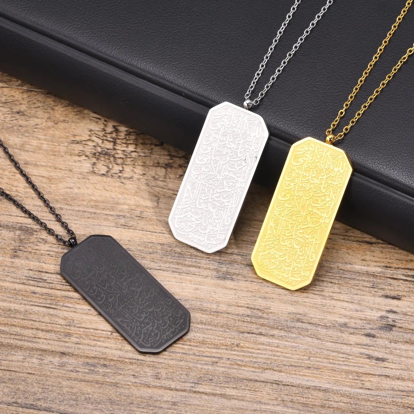 Unisex Ayatul Kursi Pendant Necklace - Ergosalah - Ergonomic padded prayer mat for knee support