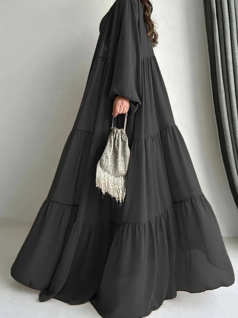 Zahra – Chiffon Abaya Set - Ergosalah - Ergonomic padded prayer mat for knee support