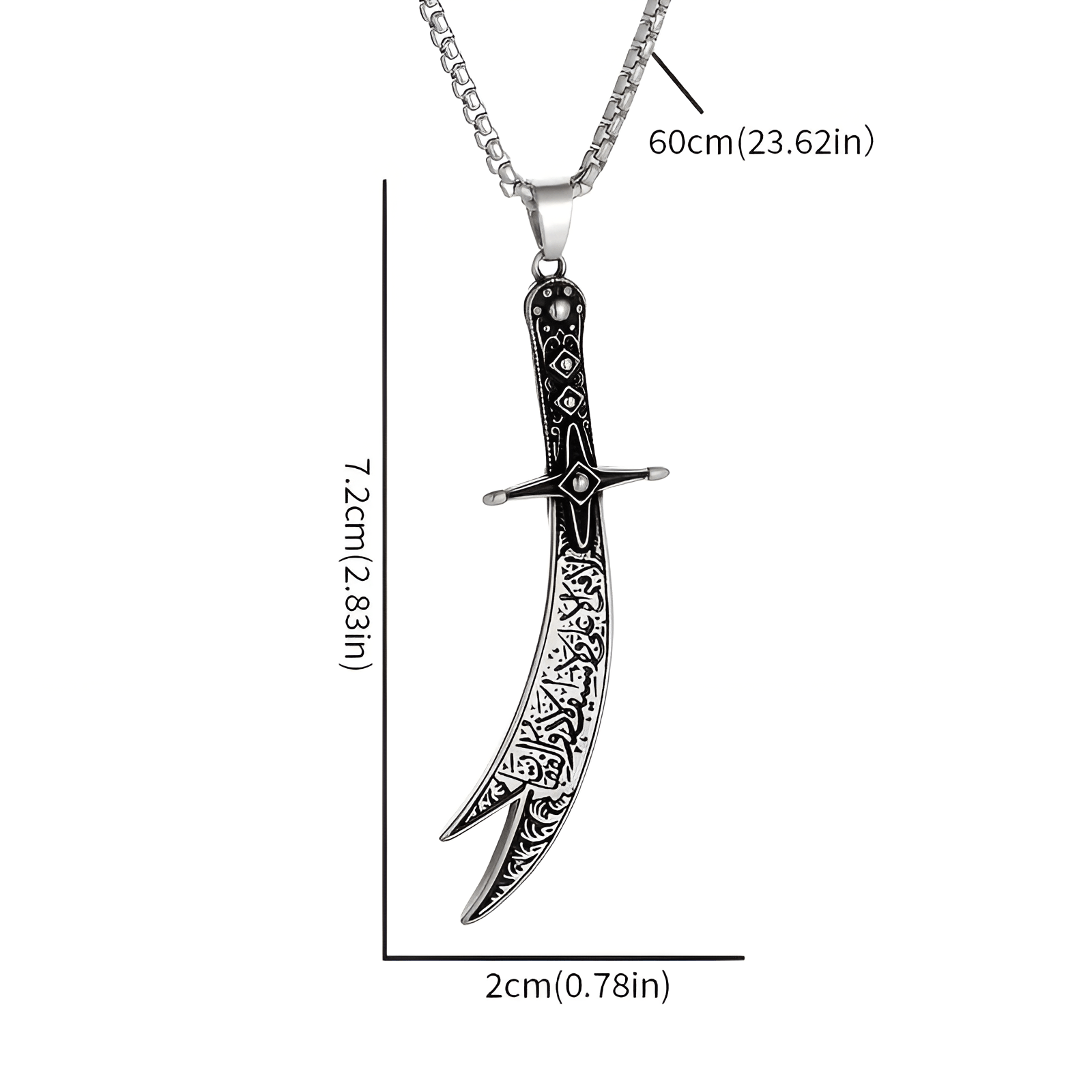 Zulfikar Sword Pendant – Imam Ali Islamic Necklace - Ergosalah - Ergonomic padded prayer mat for knee support